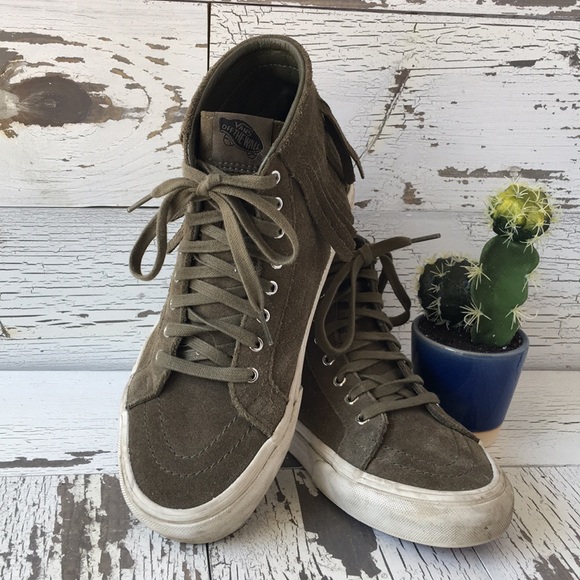 olive green skate shoes